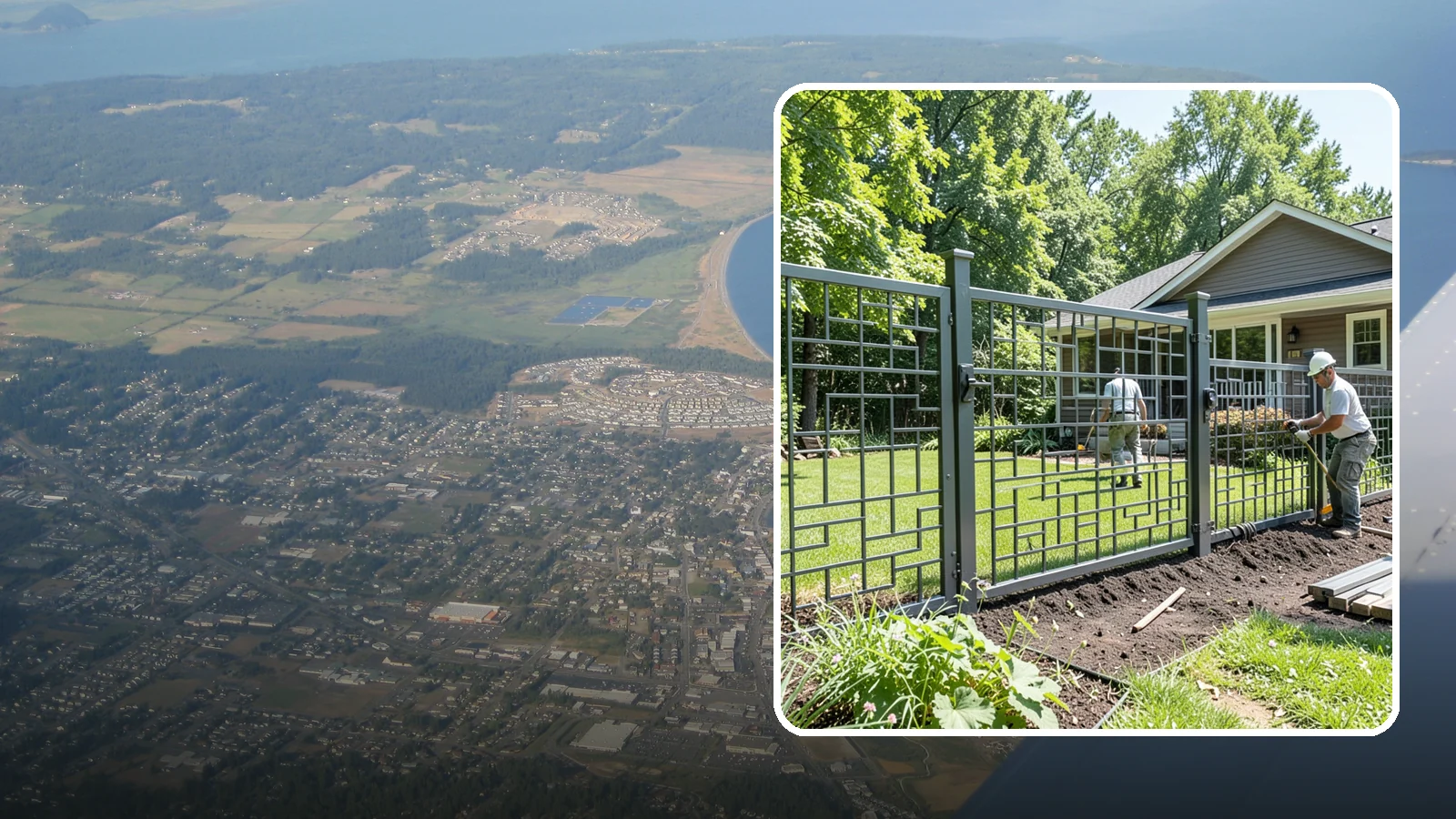 Aluminum Fence Installation in Oak Harbor, Island County, WA - An elegant aluminum fence that combines ornamental style with rust-proof durability for wet Northwest yards.