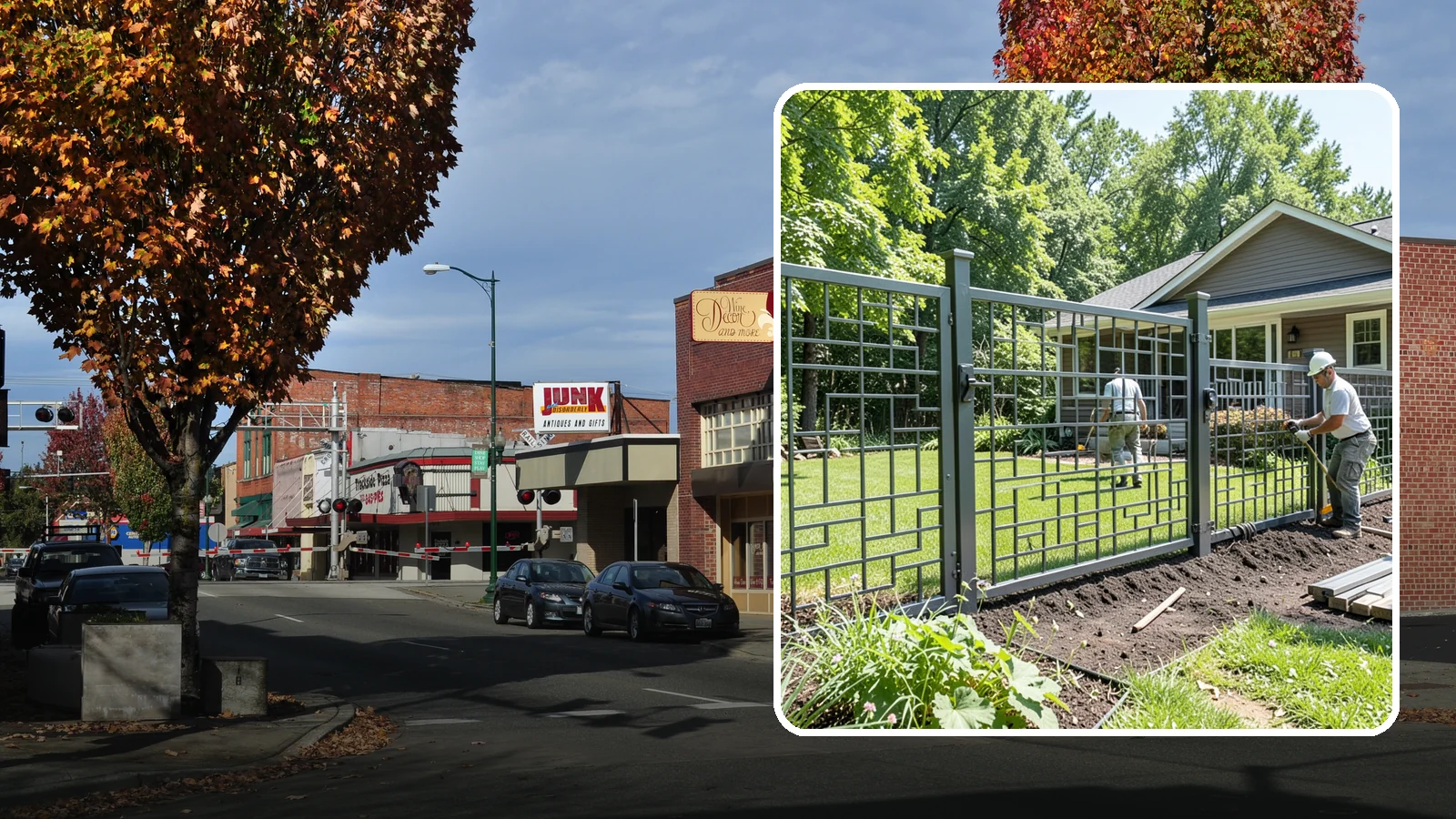Aluminum Fence Installation in Puyallup, Pierce County, WA - An elegant aluminum fence that combines ornamental style with rust-proof durability for wet Northwest yards.