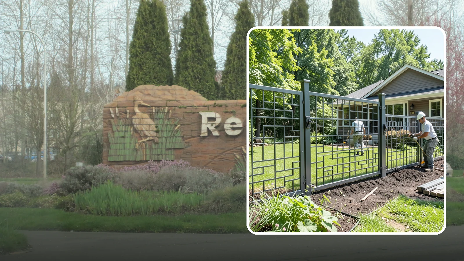Aluminum Fence Installation in Renton, King County, WA - An elegant aluminum fence that combines ornamental style with rust-proof durability for wet Northwest yards.