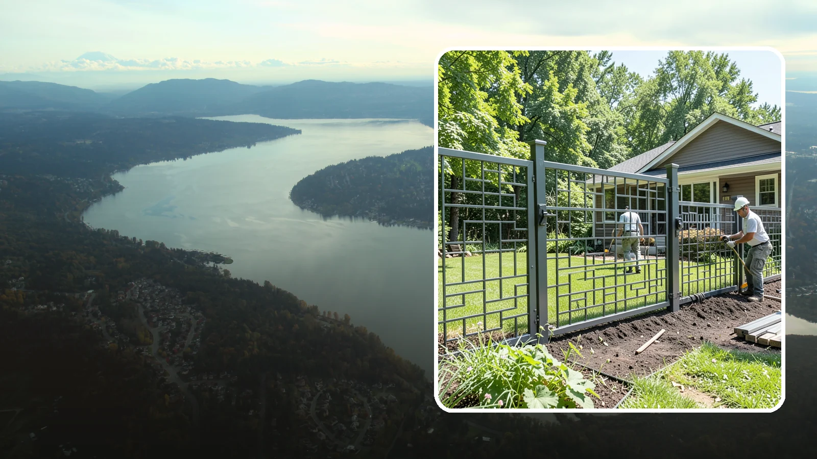 Aluminum Fence Installation in Sammamish, King County, WA - An elegant aluminum fence that combines ornamental style with rust-proof durability for wet Northwest yards.