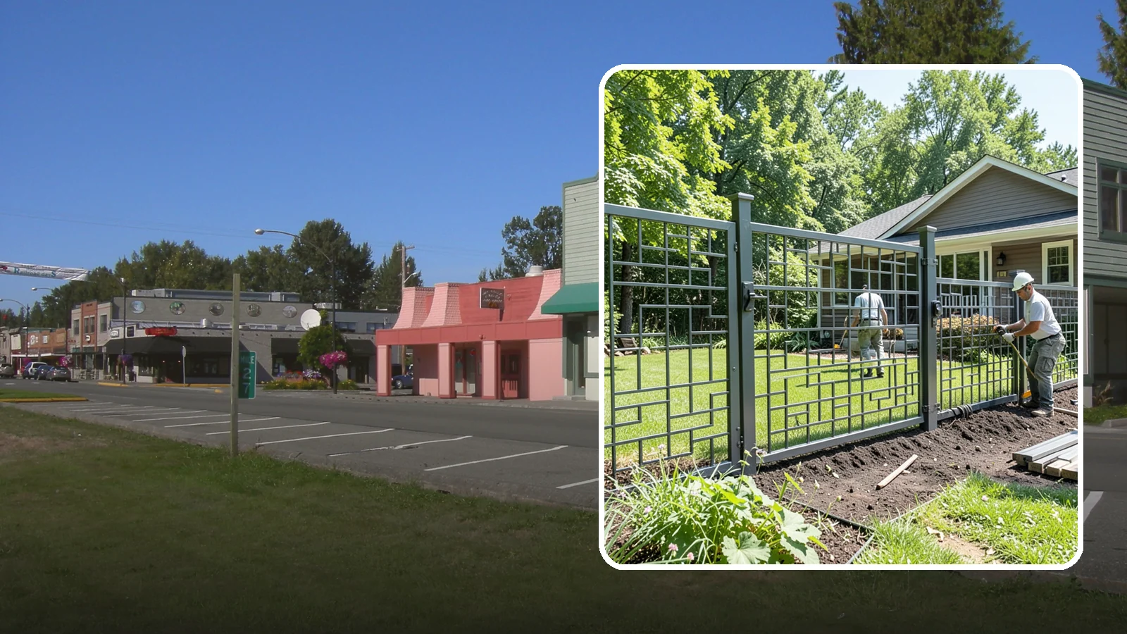 Aluminum Fence Installation in Snoqualmie, King County, WA - An elegant aluminum fence that combines ornamental style with rust-proof durability for wet Northwest yards.