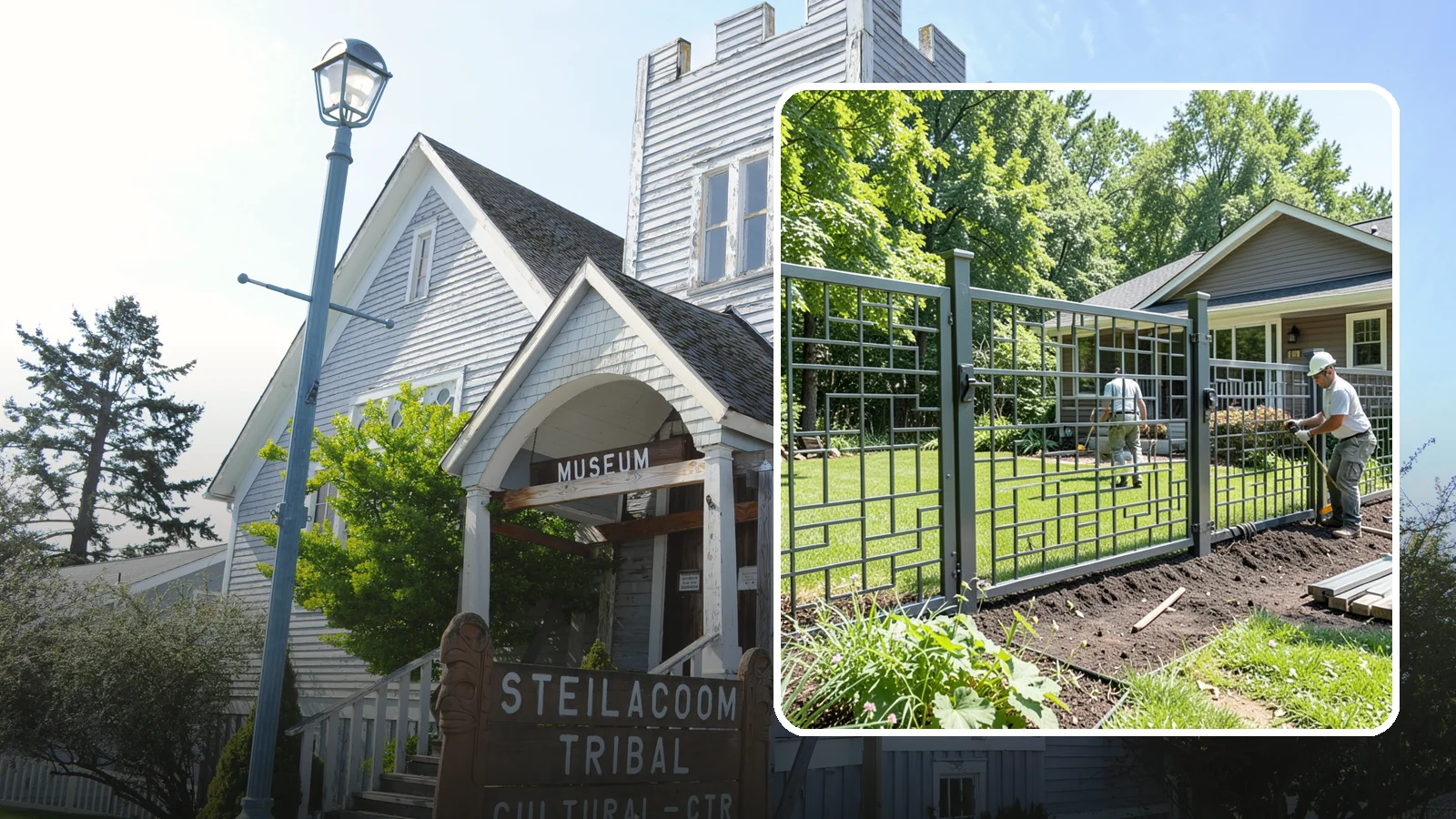 Aluminum Fence Installation in Steilacoom, Pierce County, WA - An elegant aluminum fence that combines ornamental style with rust-proof durability for wet Northwest yards.
