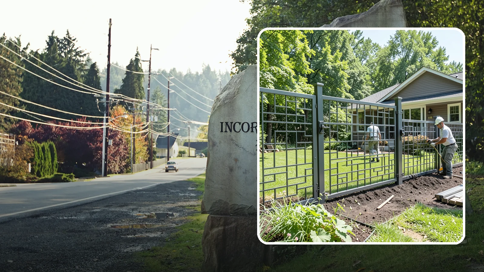 Aluminum Fence Installation in Wilkeson, Pierce County, WA - An elegant aluminum fence that combines ornamental style with rust-proof durability for wet Northwest yards.
