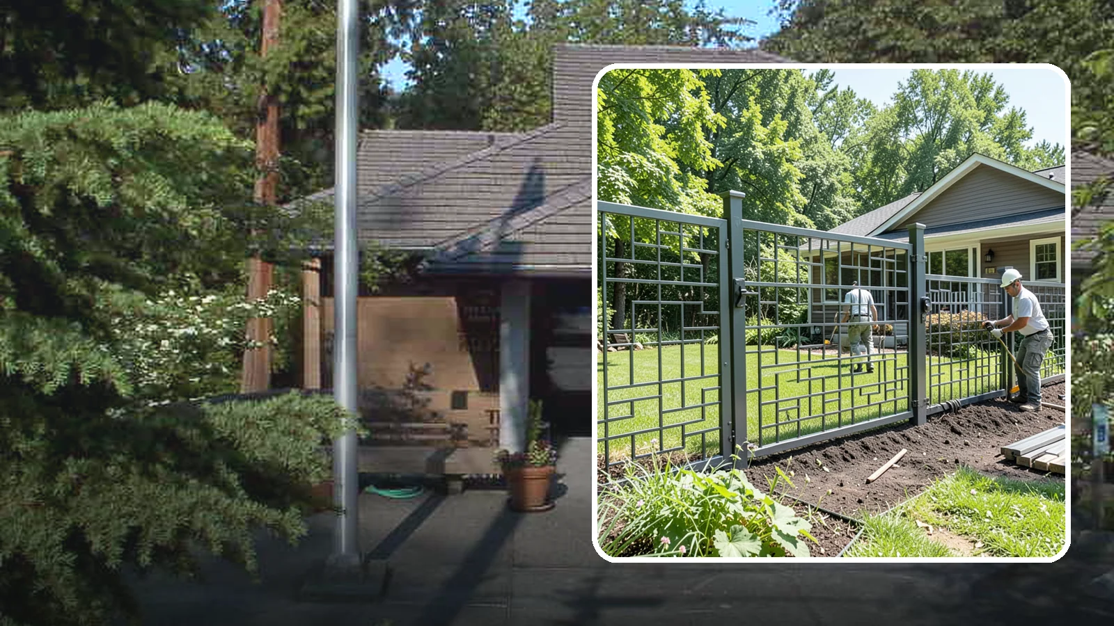 Aluminum Fence Installation in Yarrow Point, King County, WA - An elegant aluminum fence that combines ornamental style with rust-proof durability for wet Northwest yards.