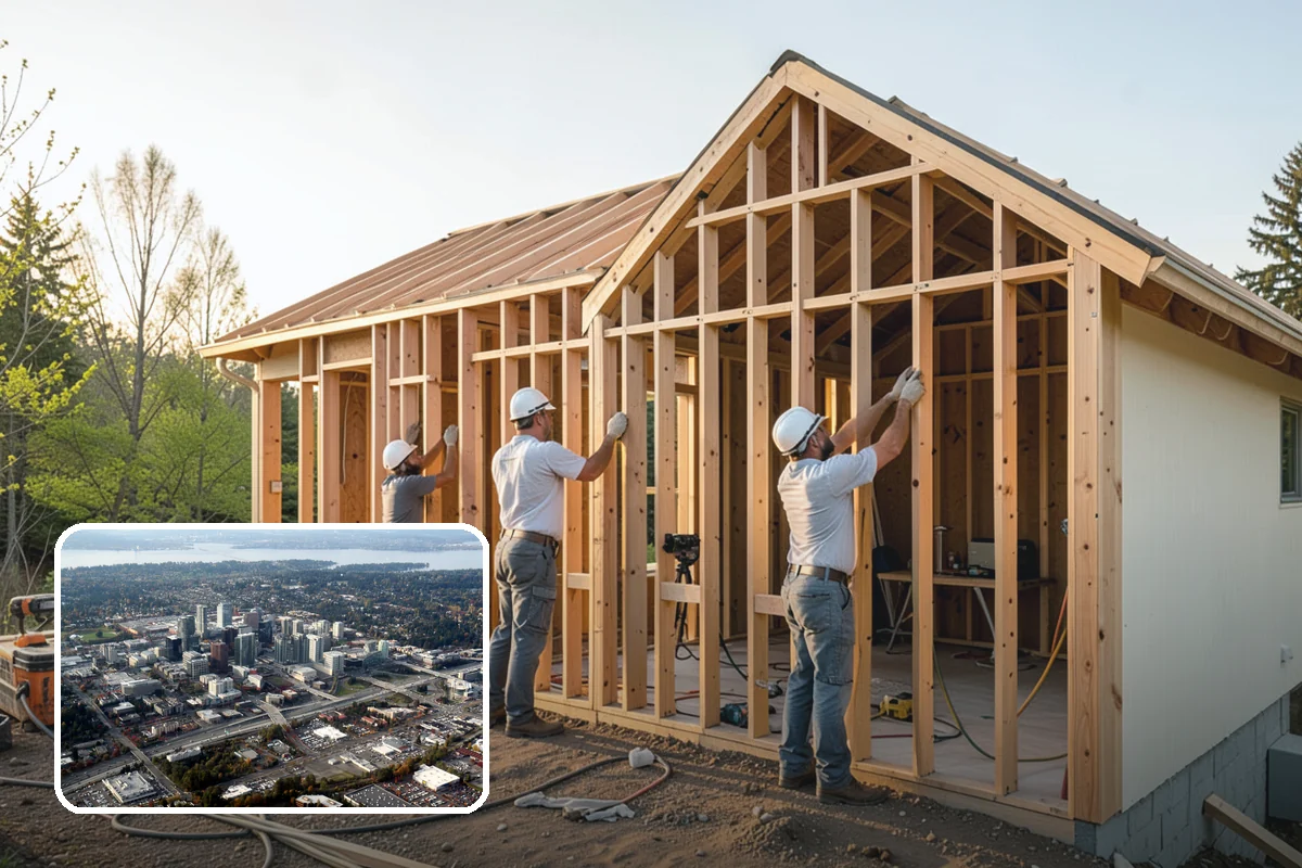 Aluminum Window Installation in Bellevue, King County, WA - High strength supporting large glass spans