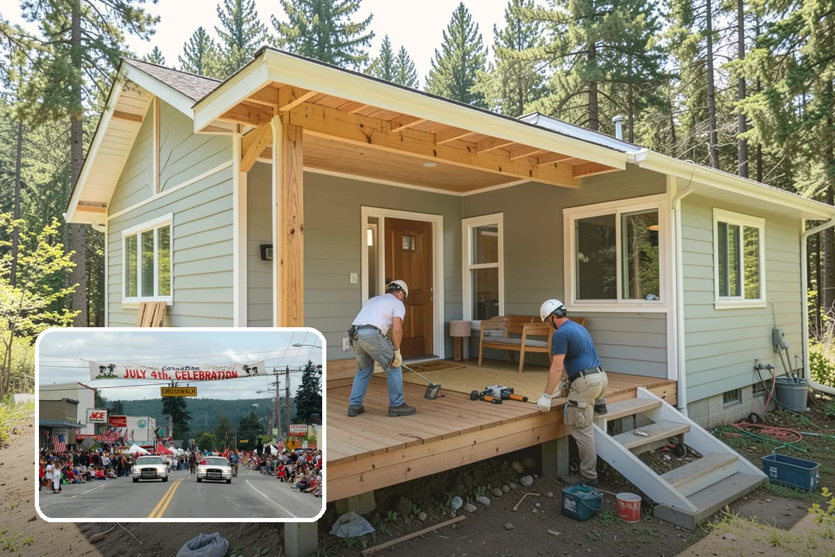 Aluminum Window Installation in Carnation, King County, WA - High strength supporting large glass spans