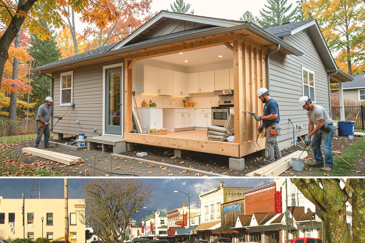Appliance Garage Construction in Arlington, Snohomish County, WA - This built-in upgrade fits any season and is easily combined with a broader cabinetry project.