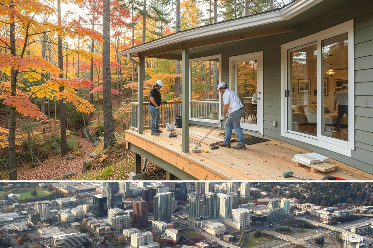 Appliance Garage Construction in Bellevue, King County, WA - This built-in upgrade fits any season and is easily combined with a broader cabinetry project.