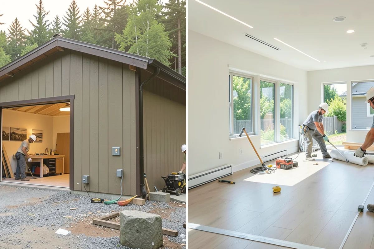 Appliance Garage Construction in Edgewood, Pierce County, WA - Identify appliances and measure counter space