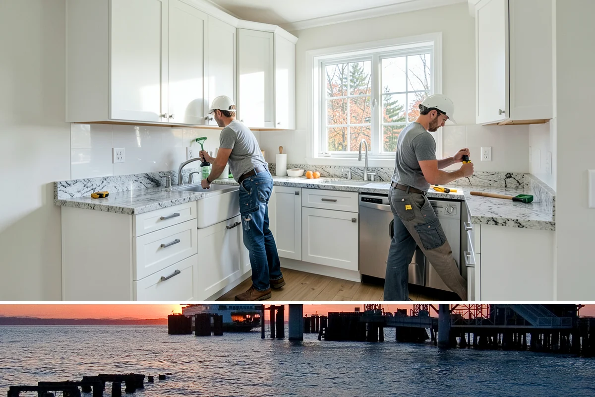 Appliance Garage Construction in Edmonds, Snohomish County, WA - This built-in upgrade fits any season and is easily combined with a broader cabinetry project.