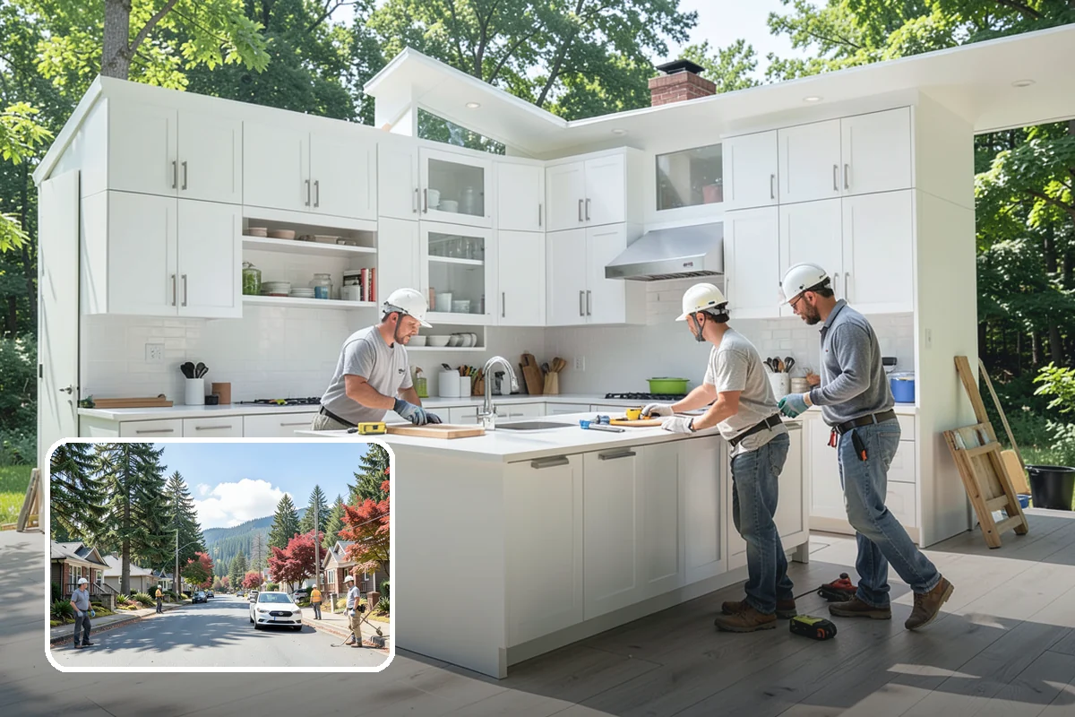 Appliance Garage Construction in Hunts Point, King County, WA - Clutter-free countertops with appliances still accessible