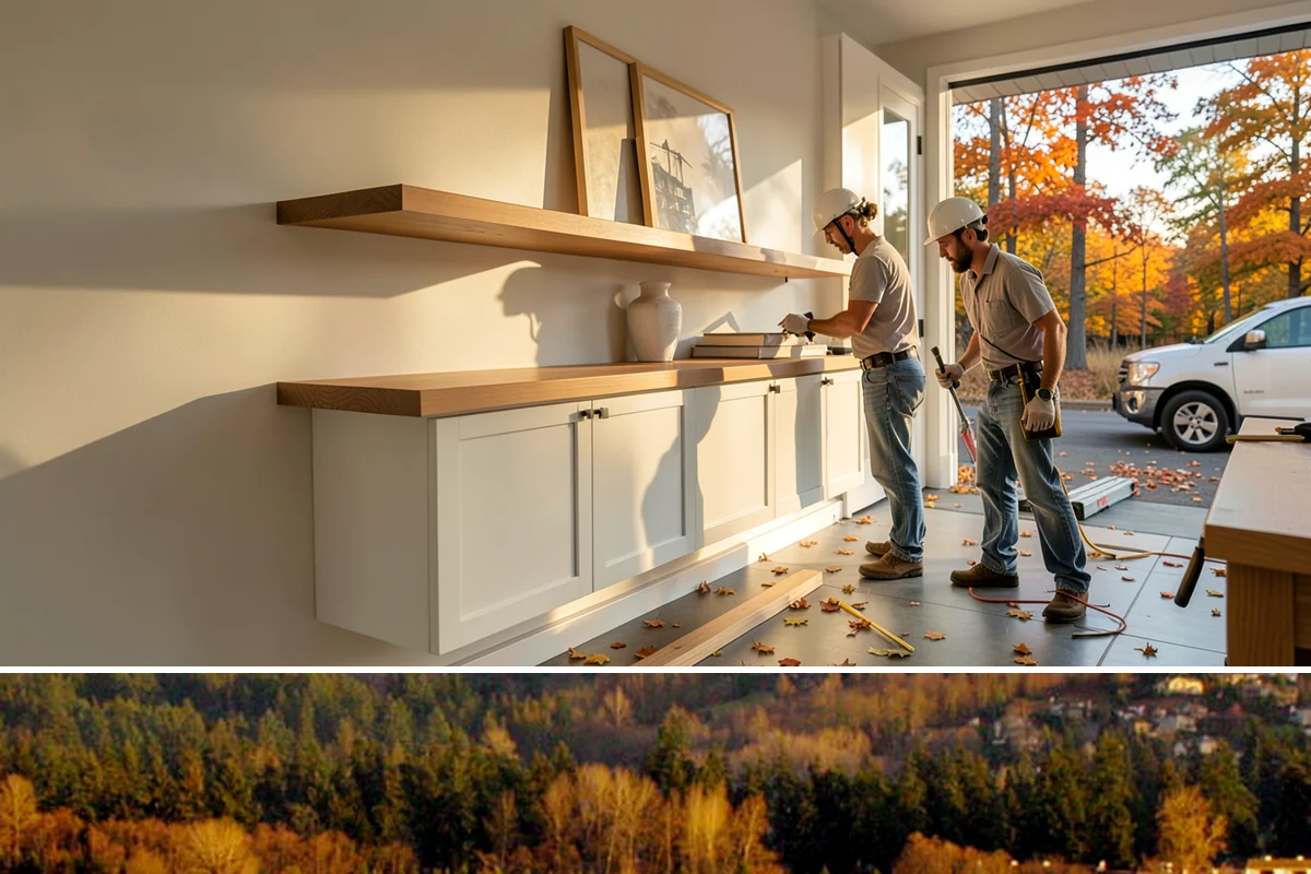 Appliance Garage Construction in Kenmore, King County, WA - This built-in upgrade fits any season and is easily combined with a broader cabinetry project.
