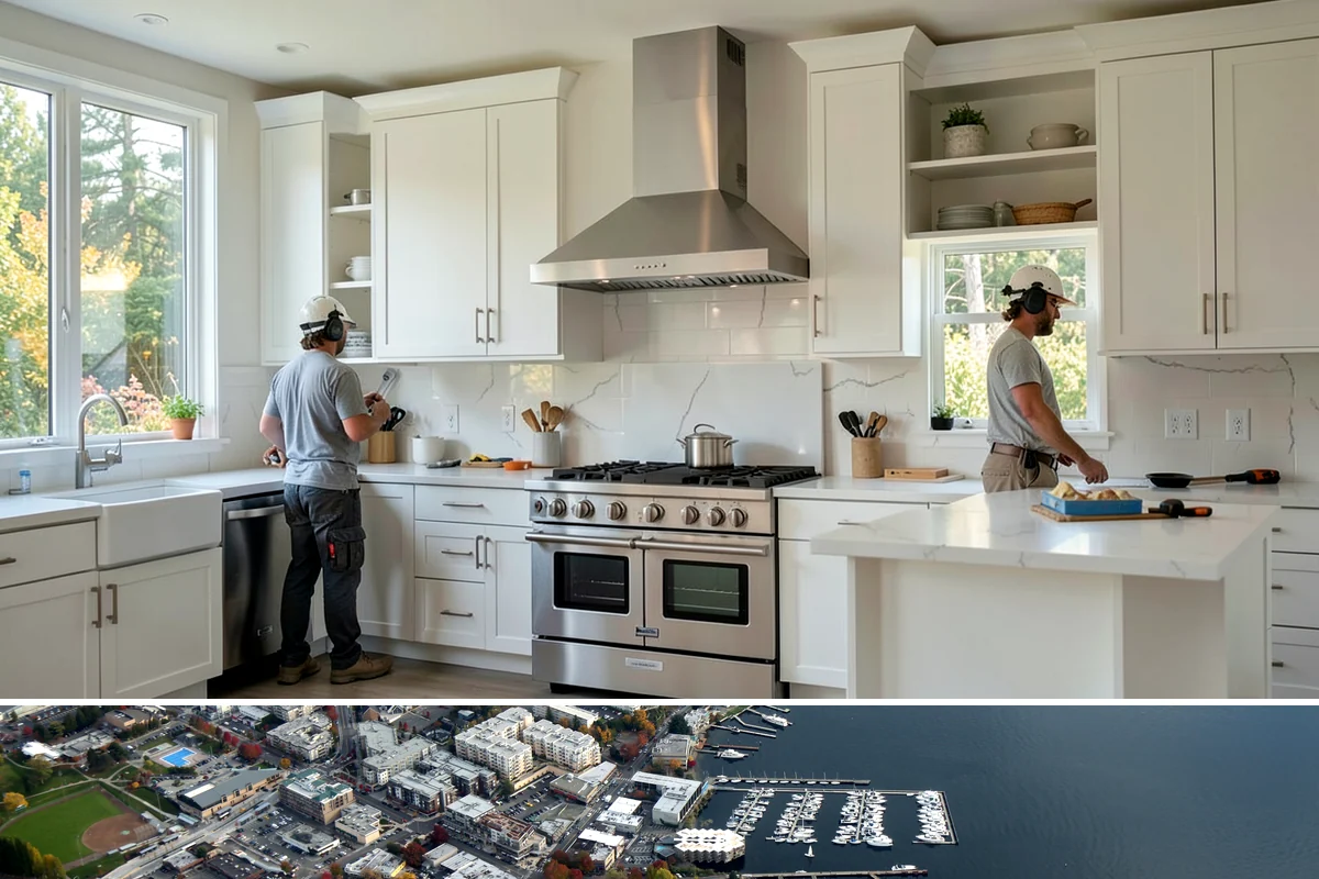 Appliance Garage Construction in Kirkland, King County, WA - This built-in upgrade fits any season and is easily combined with a broader cabinetry project.