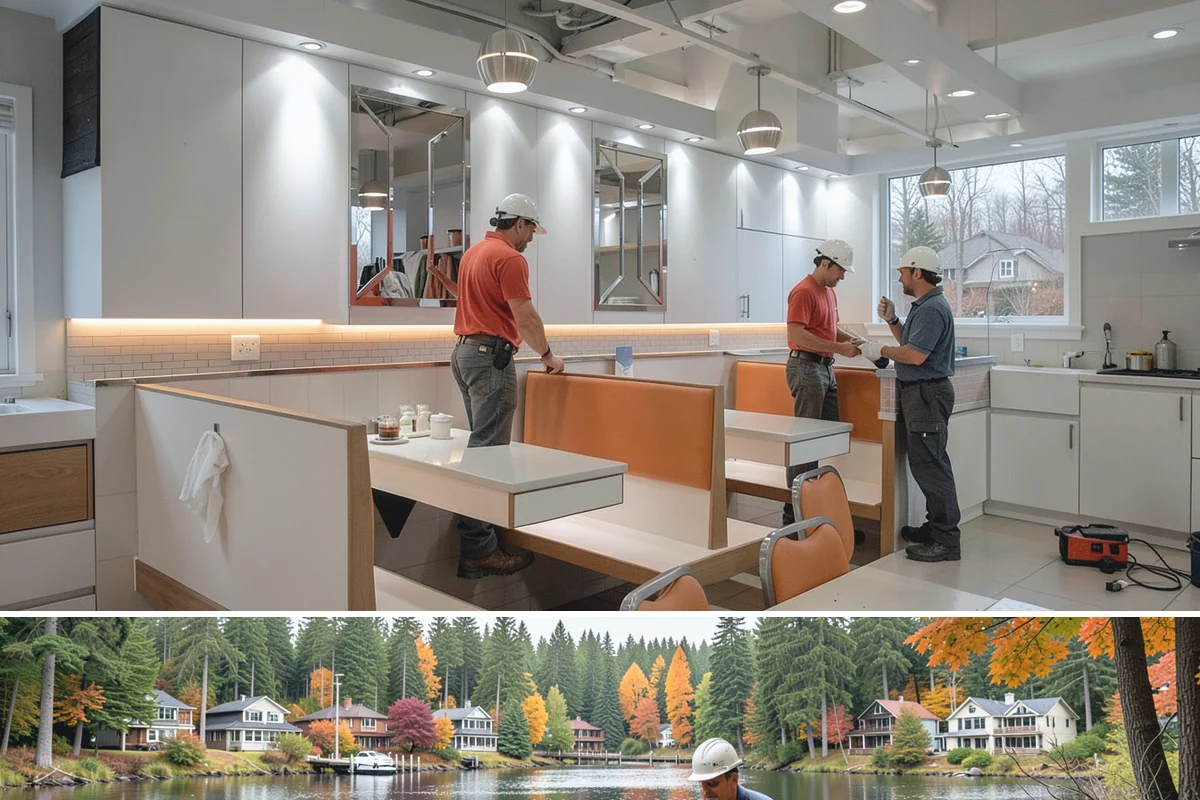 Appliance Garage Construction in La Conner, Skagit County, WA - This built-in upgrade fits any season and is easily combined with a broader cabinetry project.