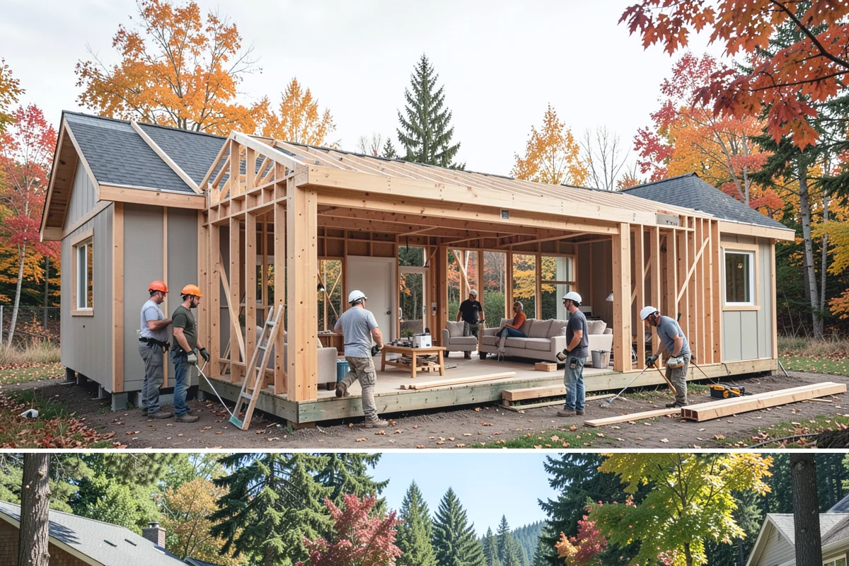 Appliance Garage Construction in Orting, Pierce County, WA - This built-in upgrade fits any season and is easily combined with a broader cabinetry project.