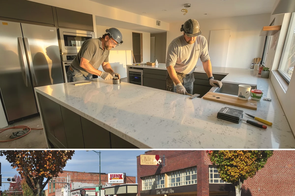 Appliance Garage Construction in Puyallup, Pierce County, WA - This built-in upgrade fits any season and is easily combined with a broader cabinetry project.