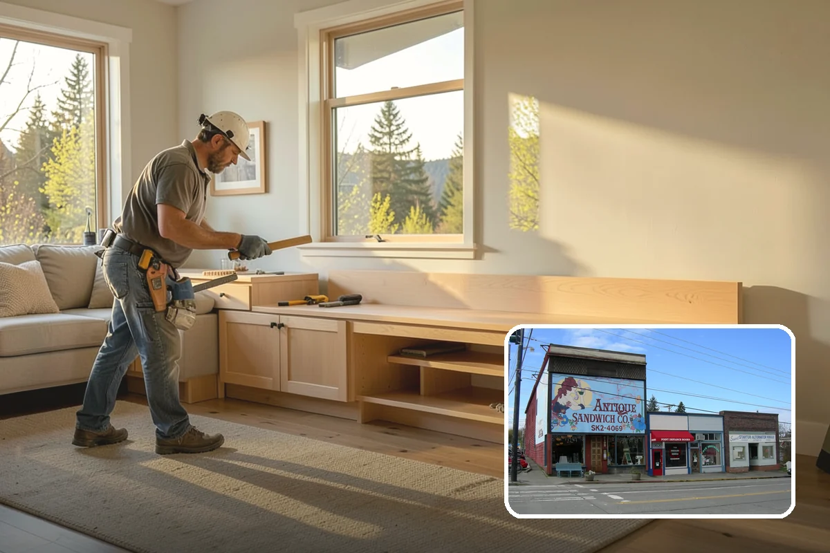 Appliance Garage Construction in Ruston, Pierce County, WA - Clutter-free countertops with appliances still accessible