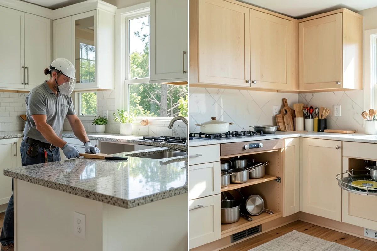 Appliance Garage Construction in SeaTac, King County, WA - Identify appliances and measure counter space