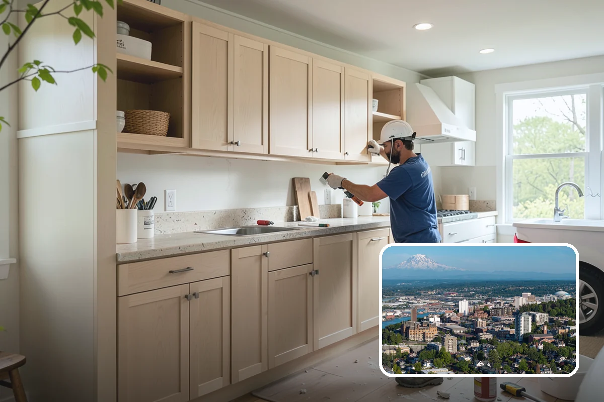 Appliance Garage Construction in Tacoma, Pierce County, WA - Clutter-free countertops with appliances still accessible