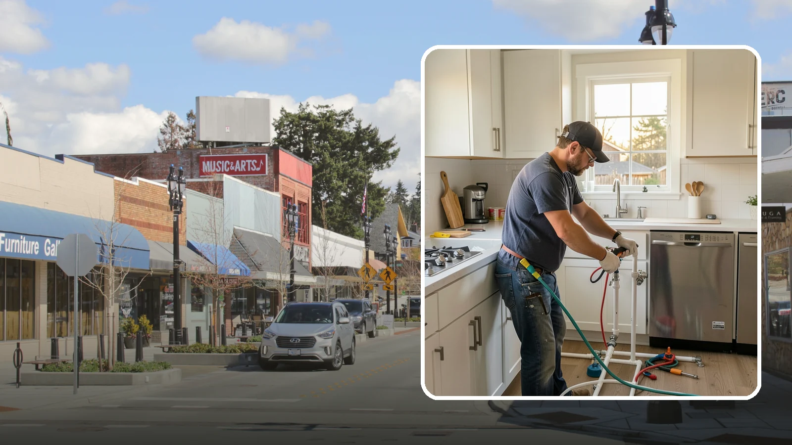 Appliance Installation in Bothell, King County, WA - Installing kitchen appliances such as ranges, dishwashers, refrigerators, and microwaves with correct utility connections.
