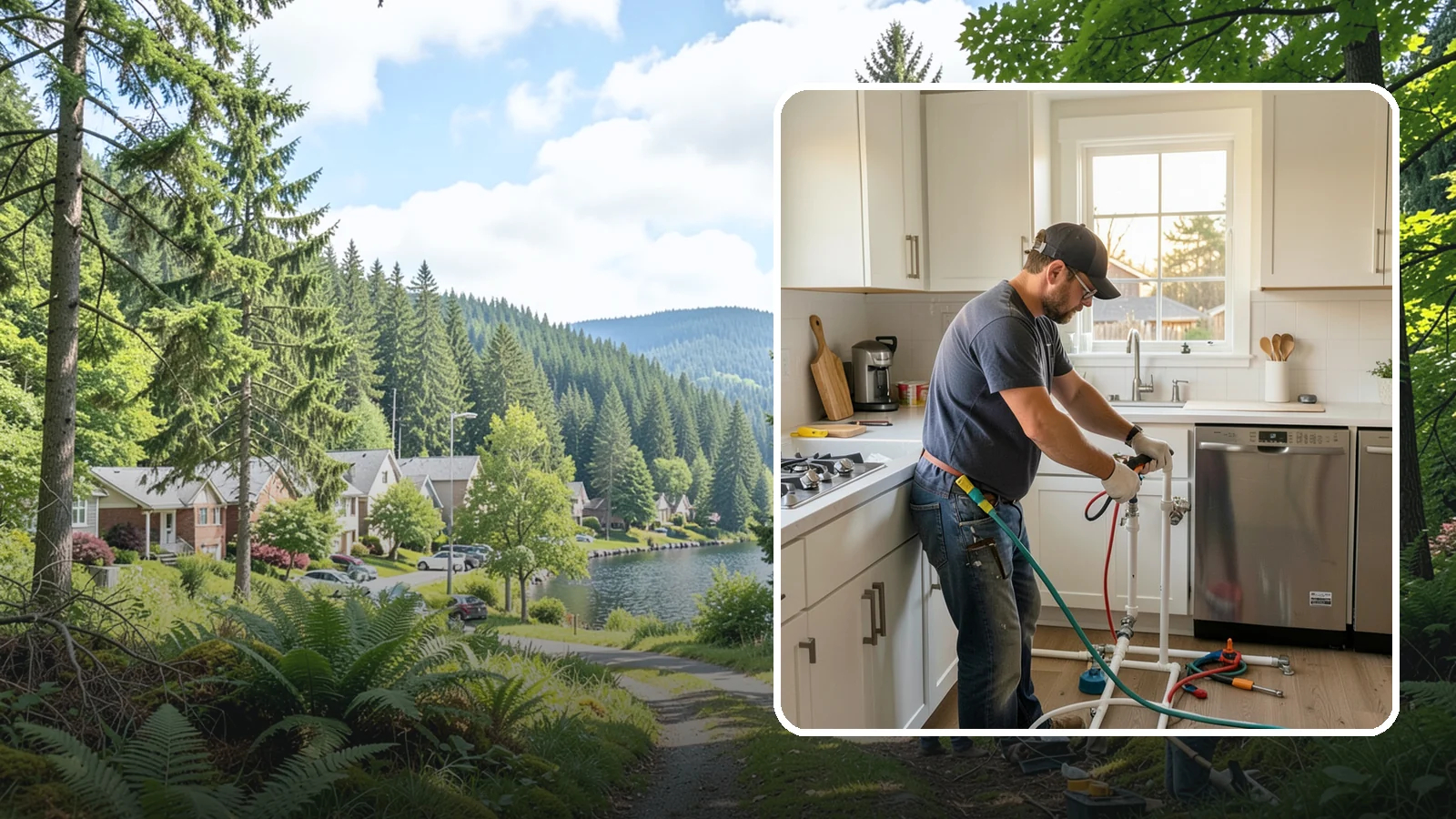 Appliance Installation in Lake Forest Park, King County, WA - Installing kitchen appliances such as ranges, dishwashers, refrigerators, and microwaves with correct utility connections.