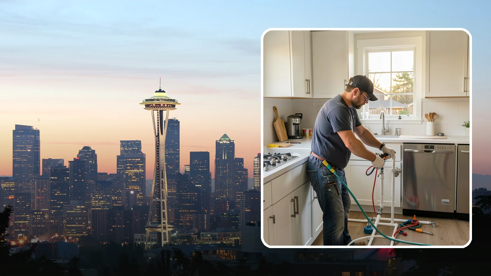 Appliance Installation in Seattle, King County, WA - Installing kitchen appliances such as ranges, dishwashers, refrigerators, and microwaves with correct utility connections.