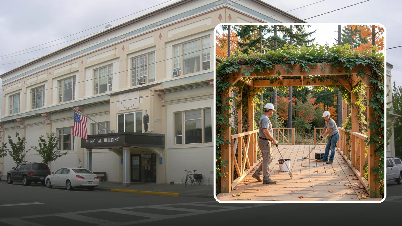 Arbor Construction in Anacortes, Skagit County, WA - A graceful garden arbor that frames an entry, walkway, or seating area with structure and climbing greenery.