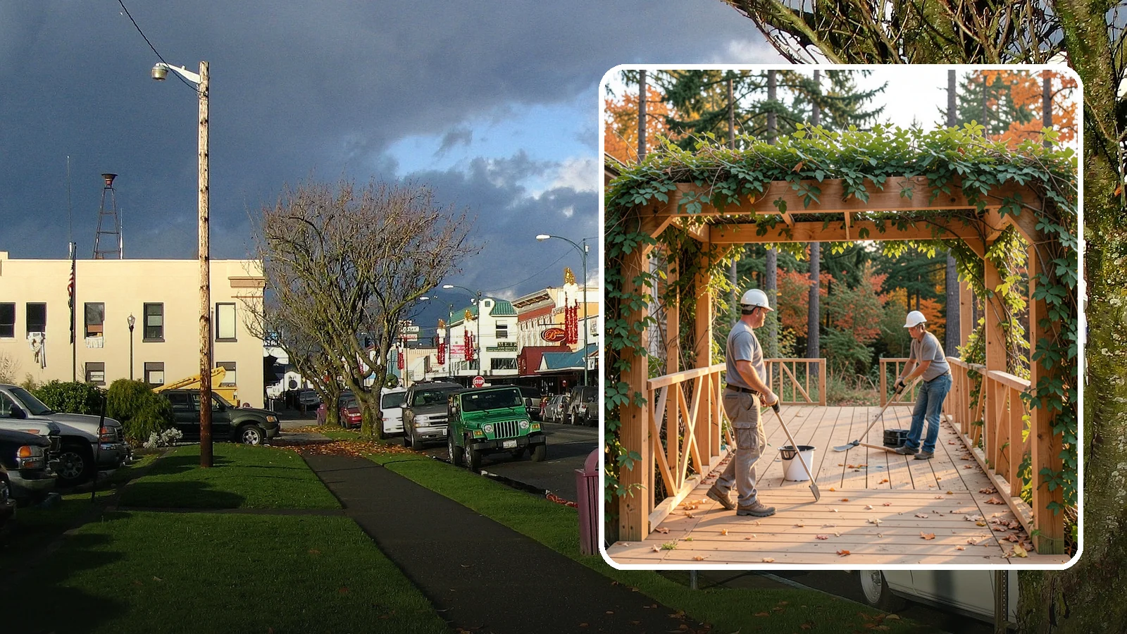 Arbor Construction in Arlington, Snohomish County, WA - A graceful garden arbor that frames an entry, walkway, or seating area with structure and climbing greenery.