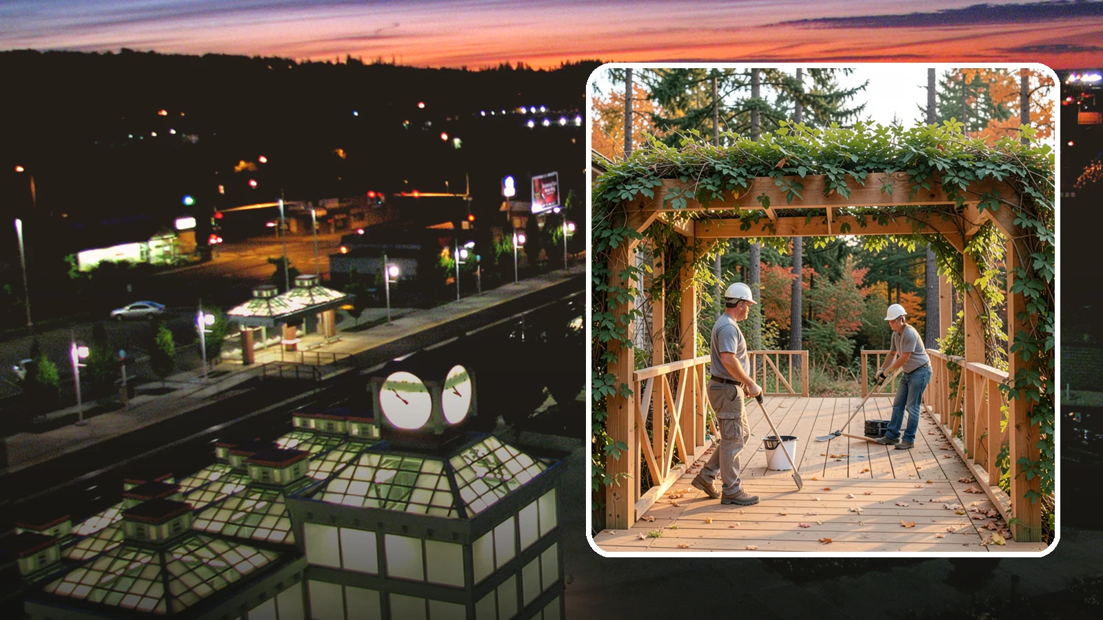 Arbor Construction in Auburn, King County, WA - A graceful garden arbor that frames an entry, walkway, or seating area with structure and climbing greenery.