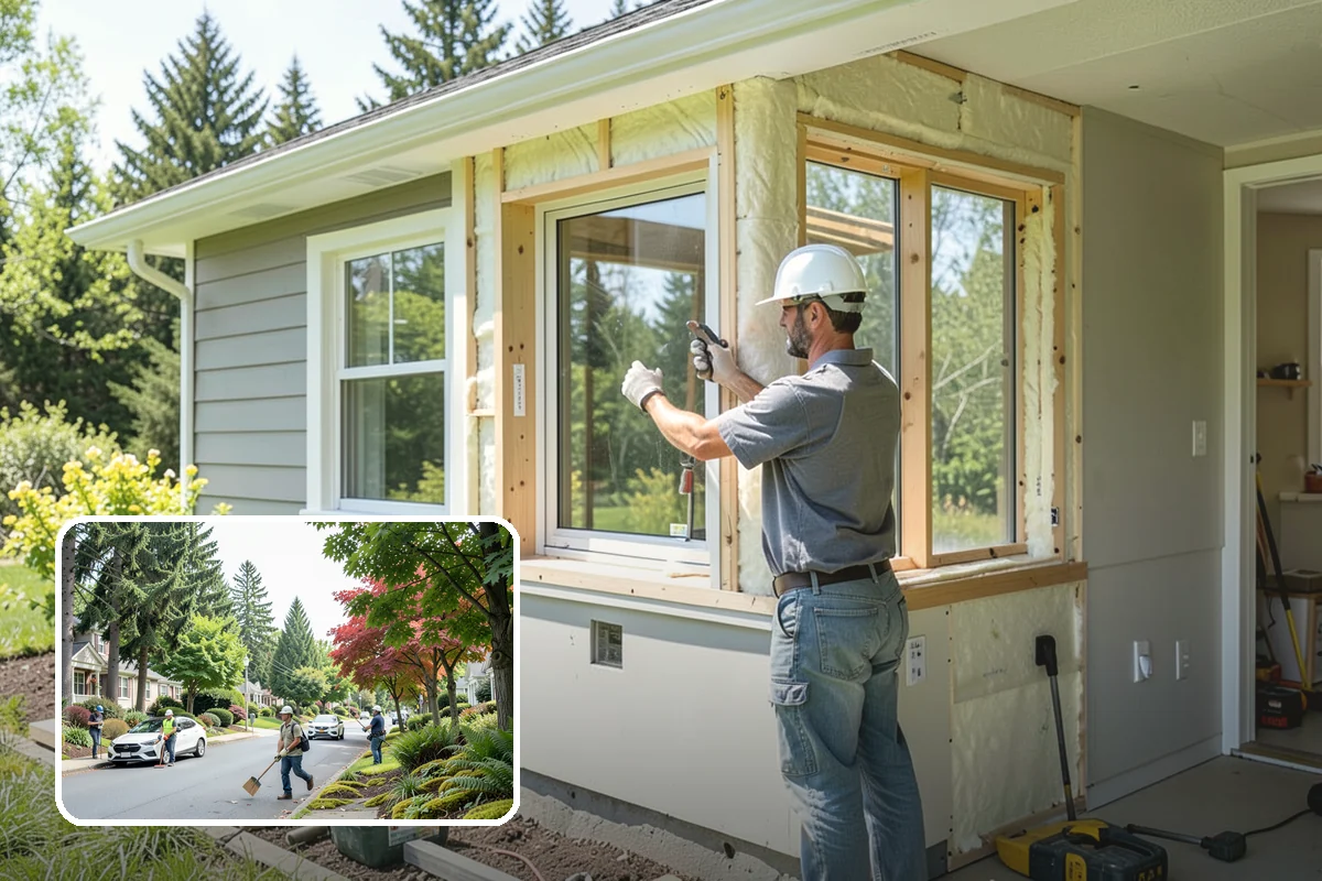 Arbor Construction in Beaux Arts Village, King County, WA - Defines garden entries and pathways