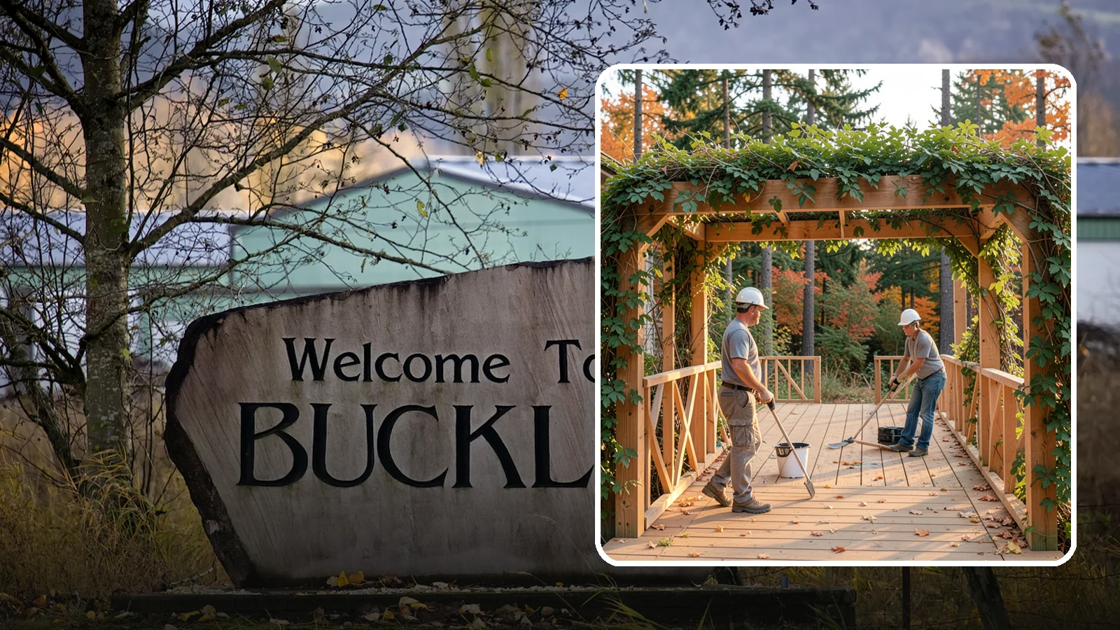 Arbor Construction in Buckley, Pierce County, WA - A graceful garden arbor that frames an entry, walkway, or seating area with structure and climbing greenery.