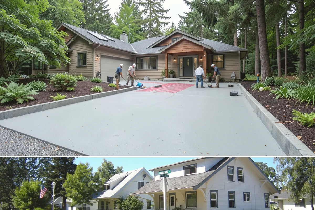 Arbor Construction in DuPont, Pierce County, WA - Install in spring or summer so footings cure and finishes bond before fall planting and rain.
