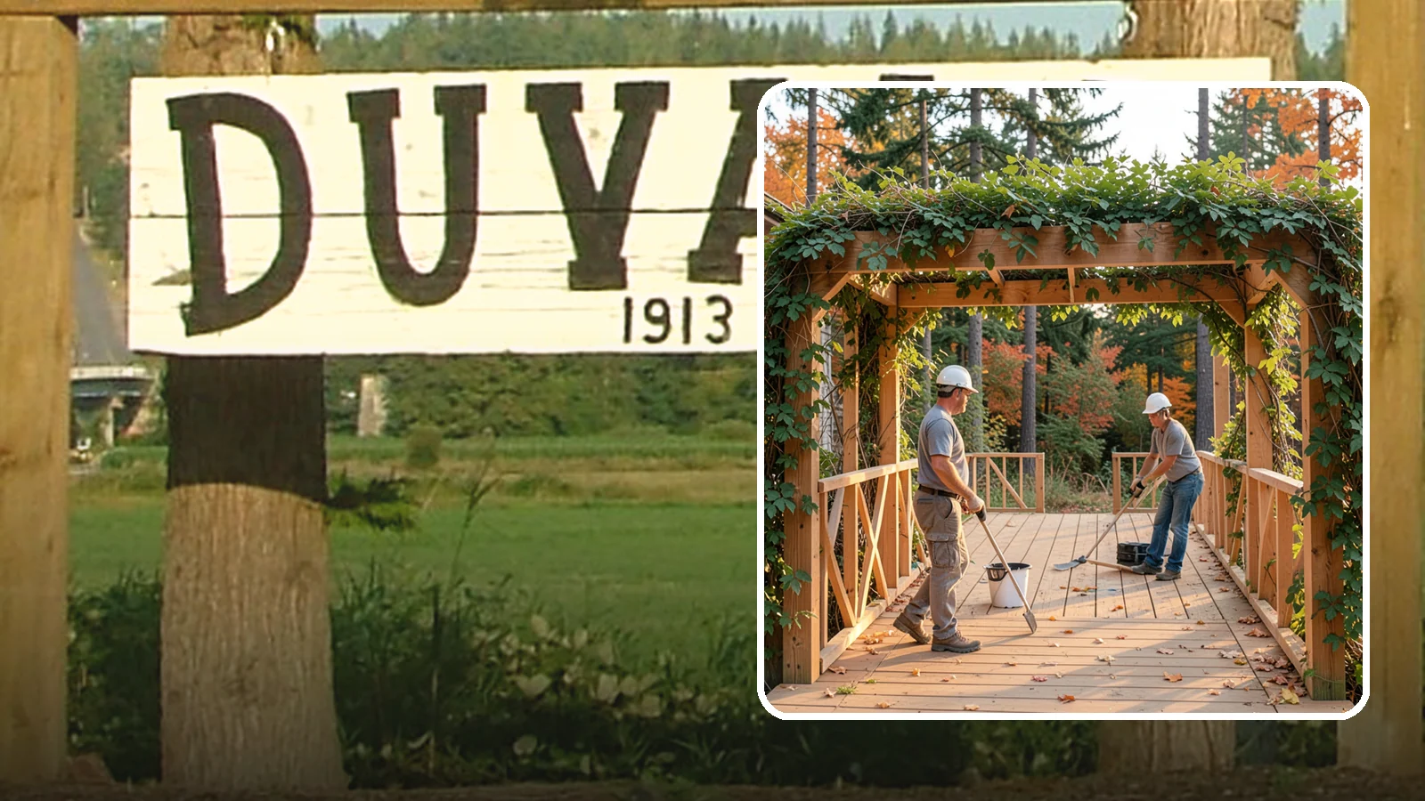 Arbor Construction in Duvall, King County, WA - A graceful garden arbor that frames an entry, walkway, or seating area with structure and climbing greenery.