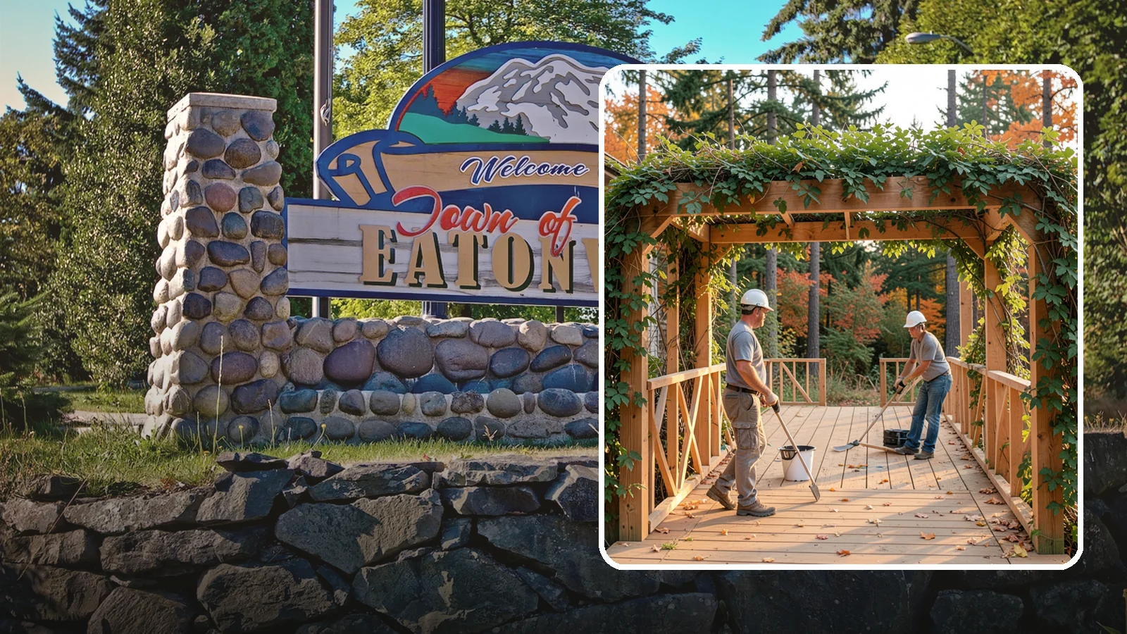 Arbor Construction in Eatonville, Pierce County, WA - A graceful garden arbor that frames an entry, walkway, or seating area with structure and climbing greenery.