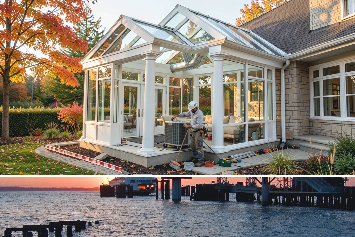 Arbor Construction in Edmonds, Snohomish County, WA - Install in spring or summer so footings cure and finishes bond before fall planting and rain.
