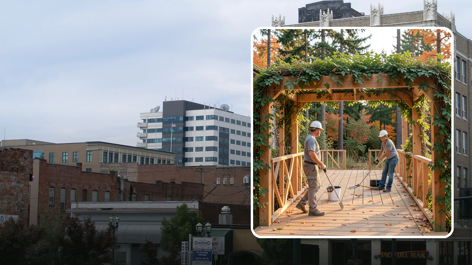Arbor Construction in Everett, Snohomish County, WA - A graceful garden arbor that frames an entry, walkway, or seating area with structure and climbing greenery.