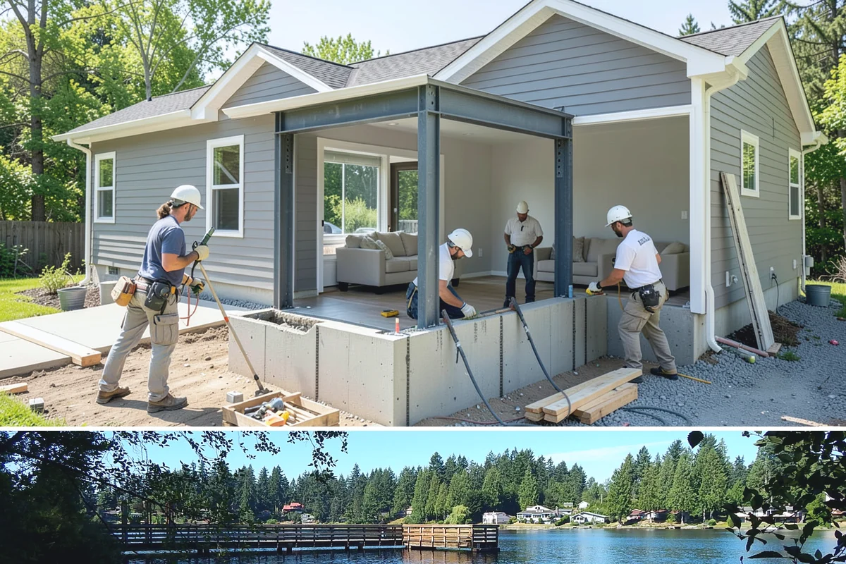 Arbor Construction in Federal Way, King County, WA - Install in spring or summer so footings cure and finishes bond before fall planting and rain.