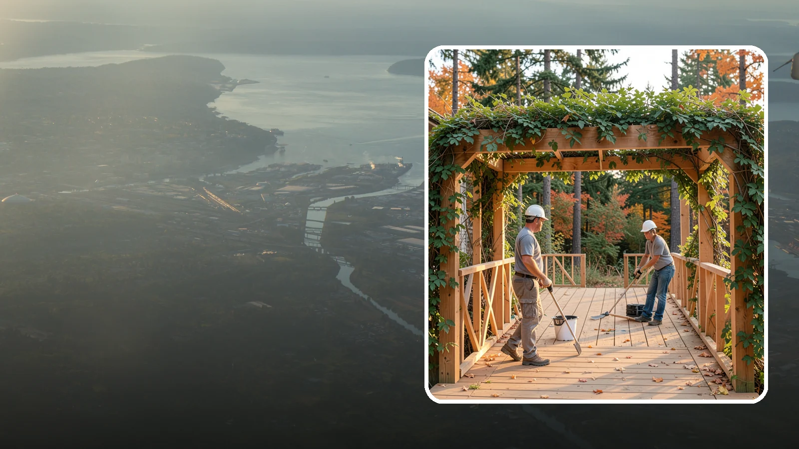 Arbor Construction in Fife, Pierce County, WA - A graceful garden arbor that frames an entry, walkway, or seating area with structure and climbing greenery.