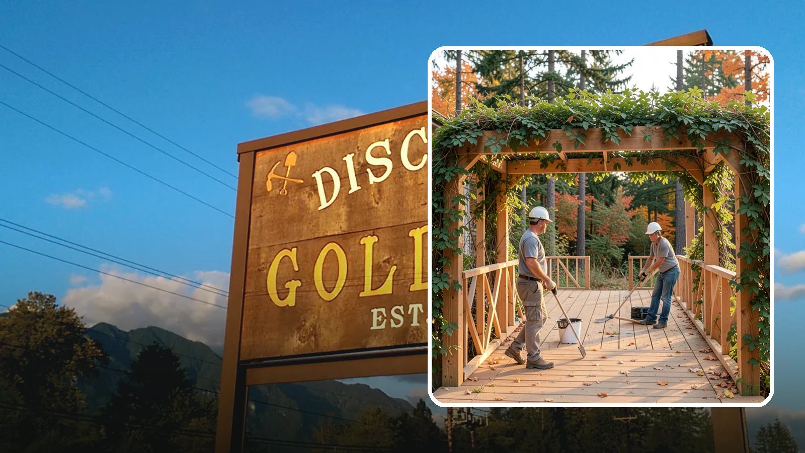 Arbor Construction in Gold Bar, Snohomish County, WA - A graceful garden arbor that frames an entry, walkway, or seating area with structure and climbing greenery.
