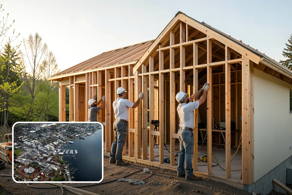 Arbor Construction in Kirkland, King County, WA - Defines garden entries and pathways