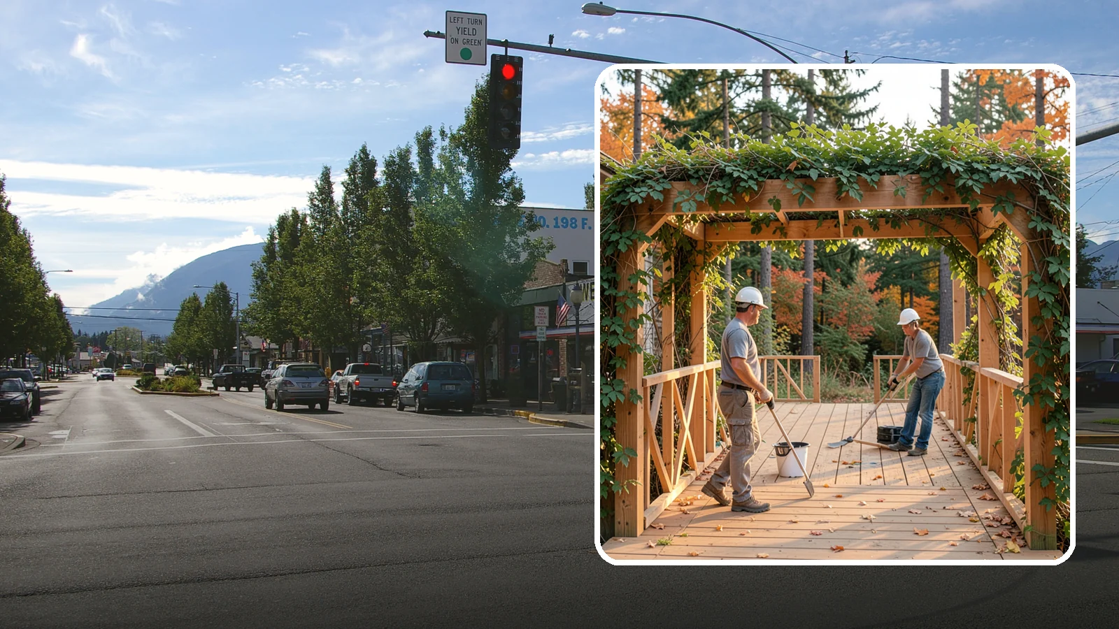 Arbor Construction in North Bend, King County, WA - A graceful garden arbor that frames an entry, walkway, or seating area with structure and climbing greenery.