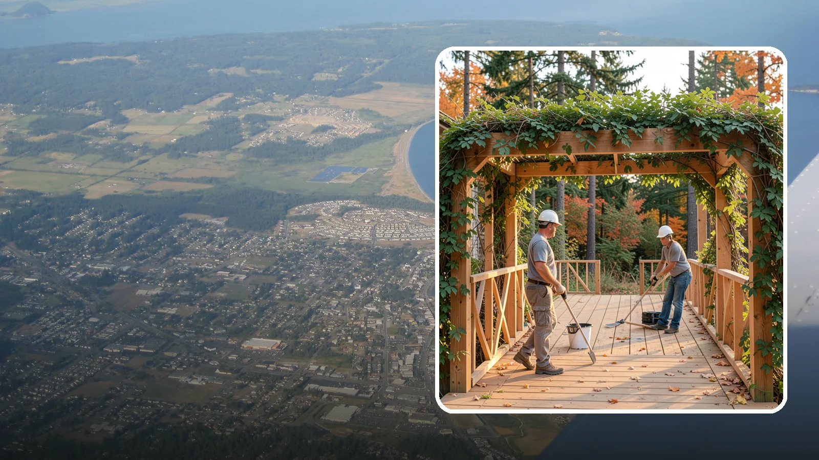 Arbor Construction in Oak Harbor, Island County, WA - A graceful garden arbor that frames an entry, walkway, or seating area with structure and climbing greenery.