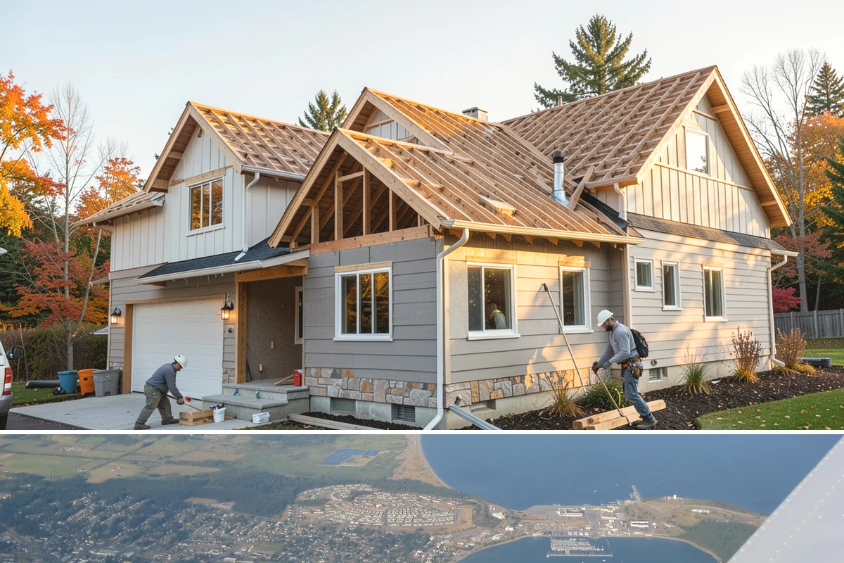 Arbor Construction in Oak Harbor, Island County, WA - Install in spring or summer so footings cure and finishes bond before fall planting and rain.