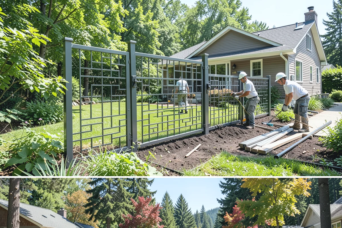 Arbor Construction in Orting, Pierce County, WA - Install in spring or summer so footings cure and finishes bond before fall planting and rain.