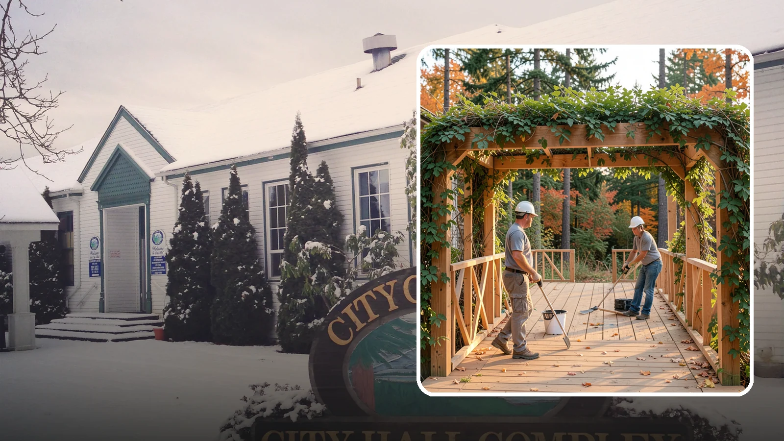Arbor Construction in Pacific, King County, WA - A graceful garden arbor that frames an entry, walkway, or seating area with structure and climbing greenery.