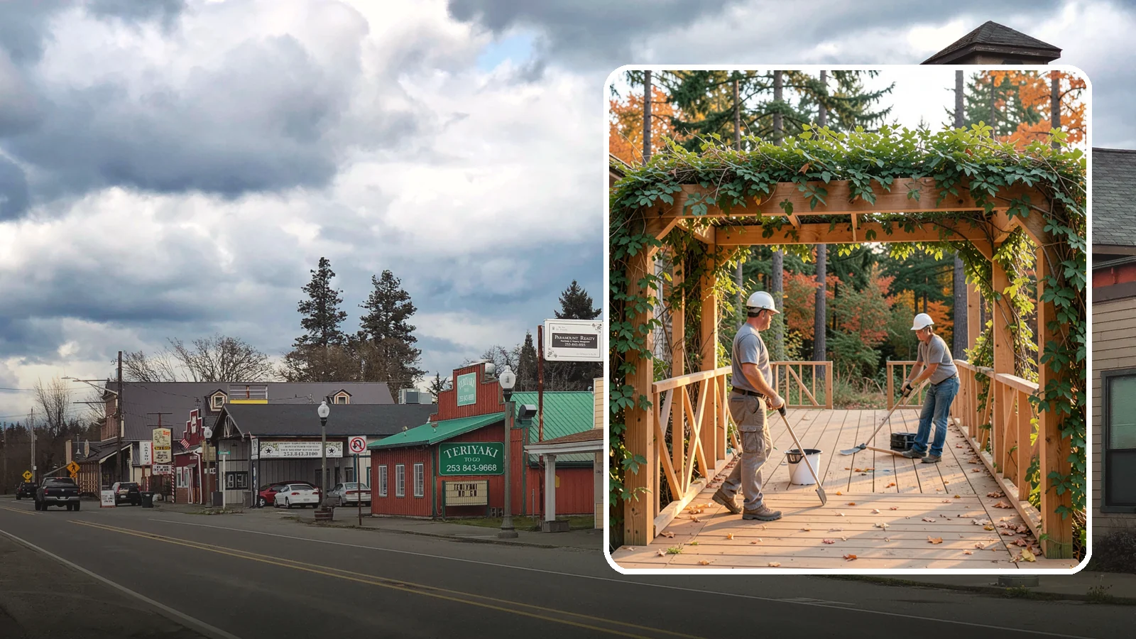 Arbor Construction in Roy, Pierce County, WA - A graceful garden arbor that frames an entry, walkway, or seating area with structure and climbing greenery.