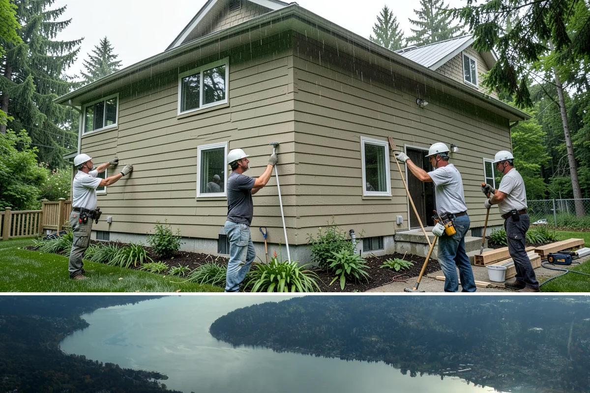Arbor Construction in Sammamish, King County, WA - Install in spring or summer so footings cure and finishes bond before fall planting and rain.