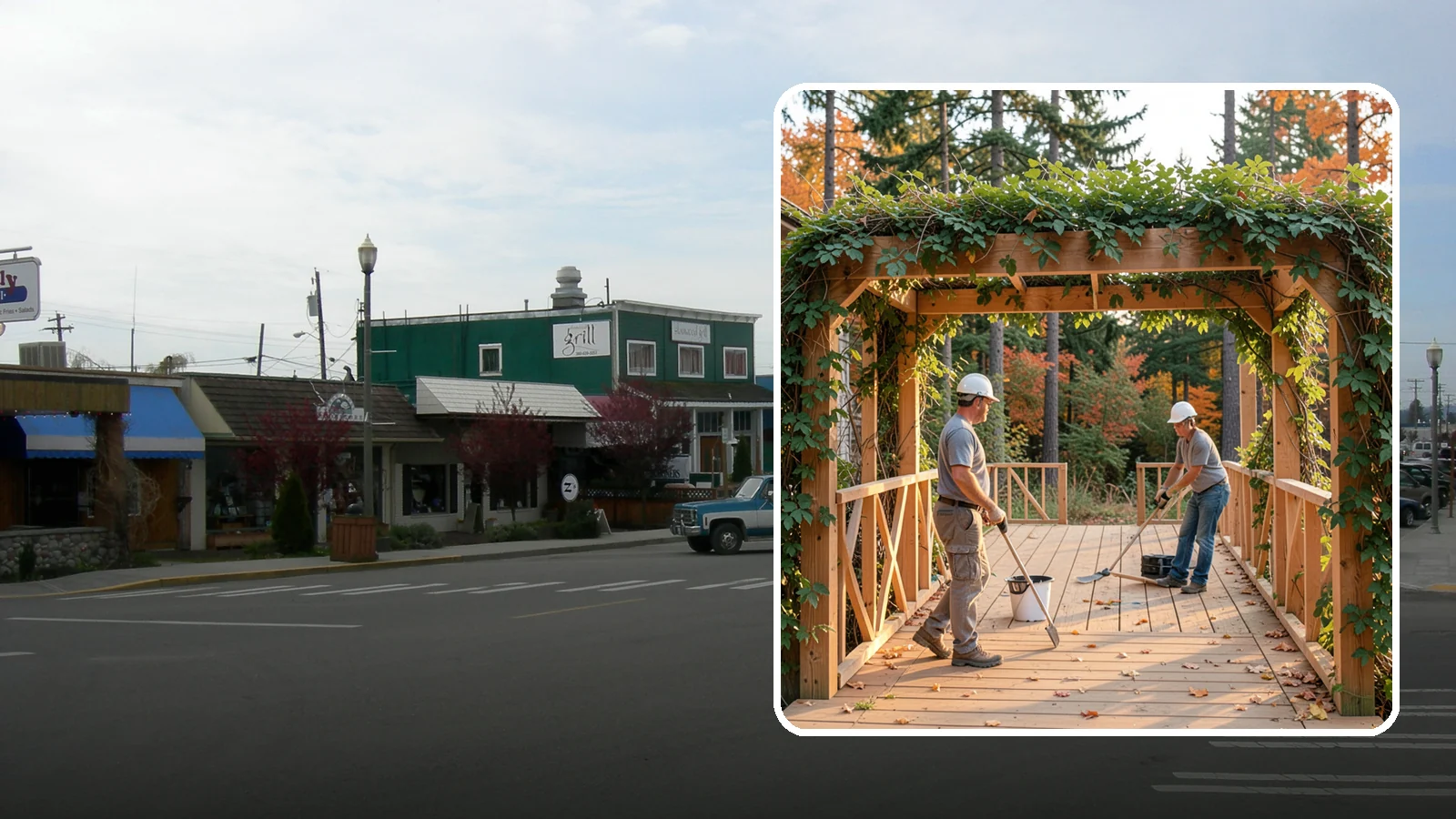 Arbor Construction in Stanwood, Snohomish County, WA - A graceful garden arbor that frames an entry, walkway, or seating area with structure and climbing greenery.