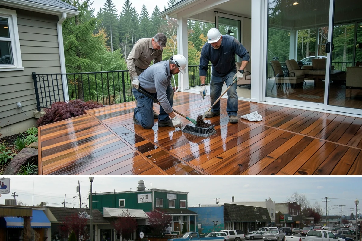 Arbor Construction in Stanwood, Snohomish County, WA - Install in spring or summer so footings cure and finishes bond before fall planting and rain.