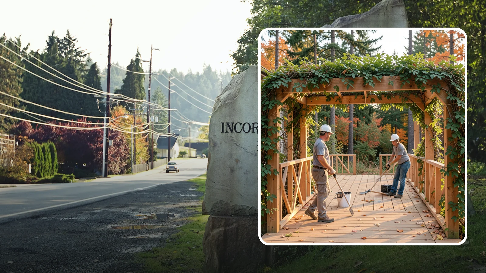 Arbor Construction in Wilkeson, Pierce County, WA - A graceful garden arbor that frames an entry, walkway, or seating area with structure and climbing greenery.